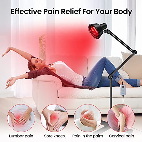 Infrared Lamp, Anyork Red Light Therapy 275W Infrared Light Heat Lamp for Bod...