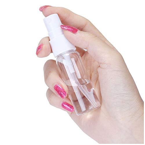30 Pack 30ml(1oz) Fine Mist Mini Clear Spray Bottles with Pump Spray Cap Refi...