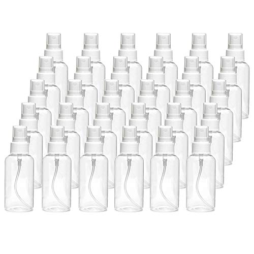 30 Pack 30ml(1oz) Fine Mist Mini Clear Spray Bottles with Pump Spray Cap Refi...