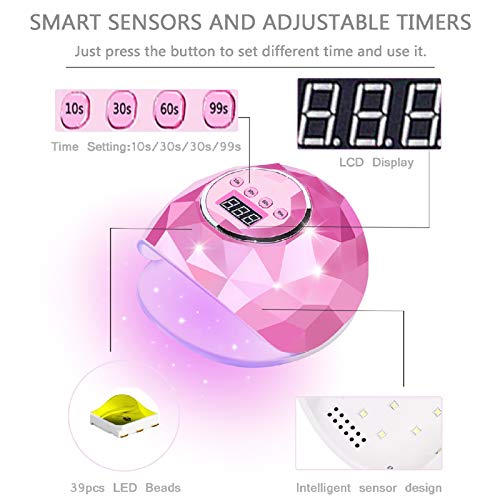 Nail Dryer Led Nail Lamp Nail Dryers for Gel and Regular Polish Professional ...