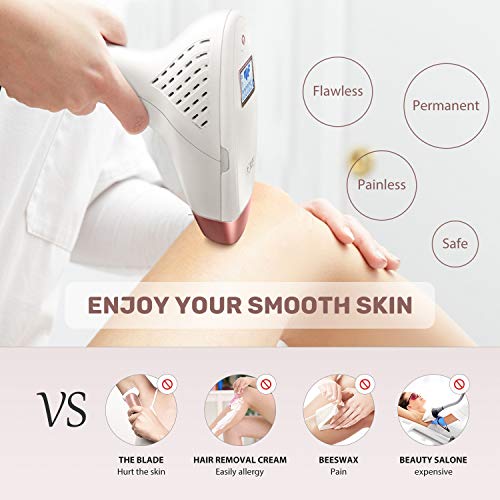 AODAYS IPL Hair Removal Device, Permanent Hair Removal 500,000 Flashes Painle...