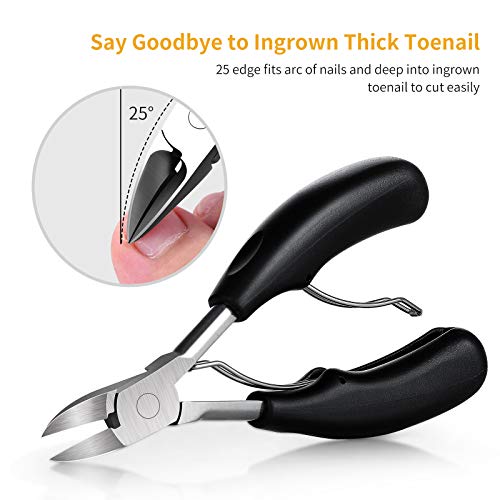Toenail Clippers, Medical Grade Toe Nail Trimmer, Nail Clippers for Thick Nai...