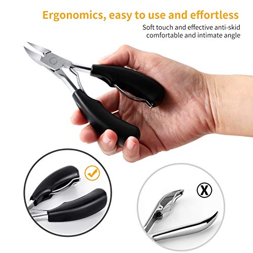 Toenail Clippers, Medical Grade Toe Nail Trimmer, Nail Clippers for Thick Nai...