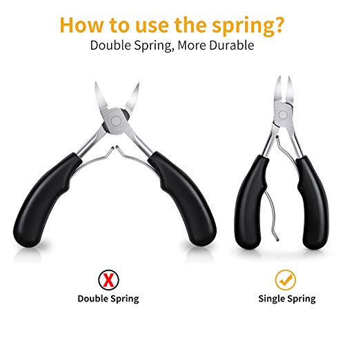 Toenail Clippers, Medical Grade Toe Nail Trimmer, Nail Clippers for Thick Nai...