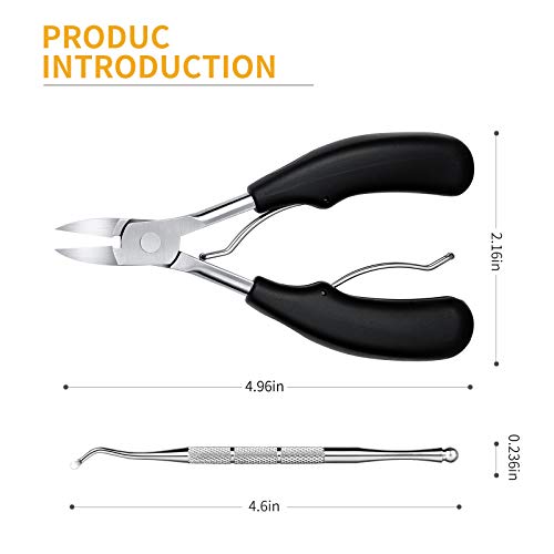 Toenail Clippers, Medical Grade Toe Nail Trimmer, Nail Clippers for Thick Nai...