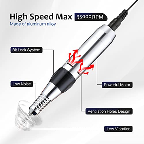 Aokitec Electric Nail Drill Portable Efile Nail File Kit for Acrylic Gel Nail...