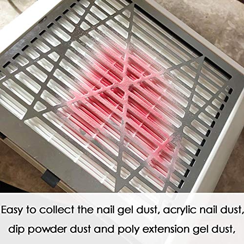 AONOLOVO Nail Dust Collector Machine, Upgraded Powerful Nail Vacuum Suction F...