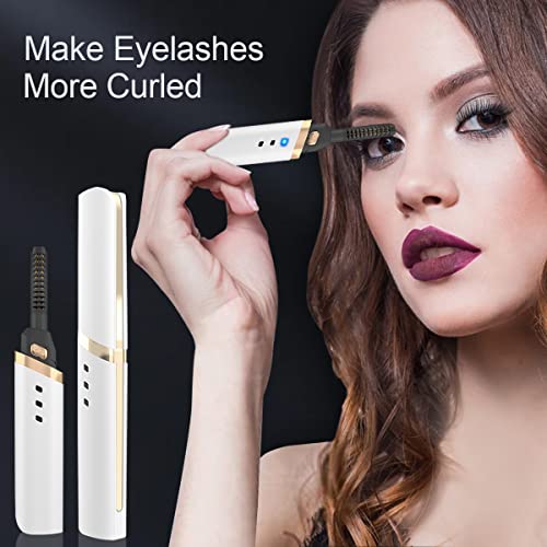 Heated Eyelash Curler, Electric Eyelash Curlers Comb for Eye Makeup，Make Eye...
