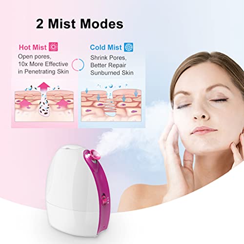 Facial Steamer Face Skin Steam - Face Steamer for Facial Deep Cleaning 3-in-1...