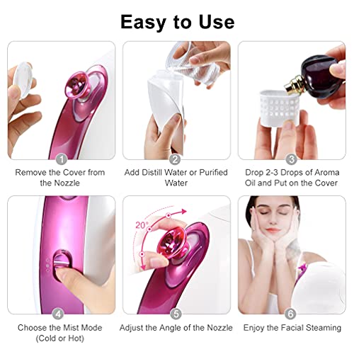 Facial Steamer Face Skin Steam - Face Steamer for Facial Deep Cleaning 3-in-1...