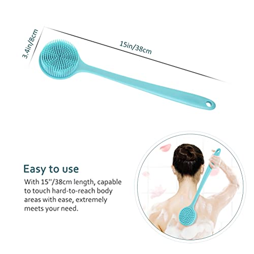 Shower Brush Silicone Bath Body Brush - Back Scrubber for Shower Back Brush L...