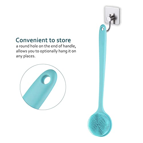 Shower Brush Silicone Bath Body Brush - Back Scrubber for Shower Back Brush L...