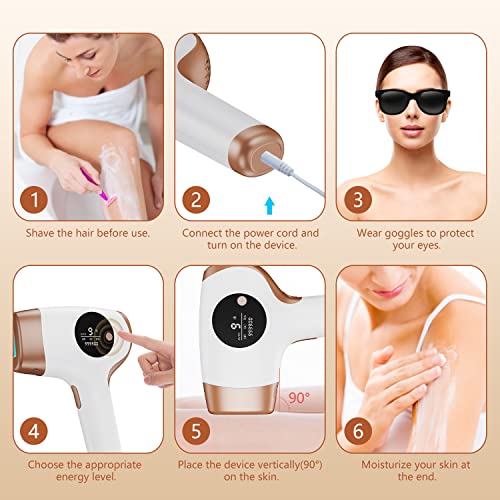 Hair Removal for Women and Men, Upgraded 999,900+ Flashes Permanent Painless ...
