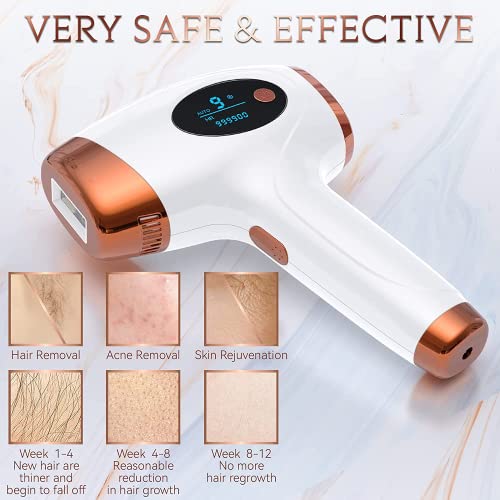 IPL Hair Removal, Laser Permanent Hair Removal for Women and Men, 999900 Flas...
