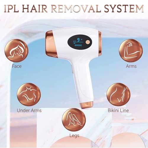 IPL Hair Removal, Laser Permanent Hair Removal for Women and Men, 999900 Flas...