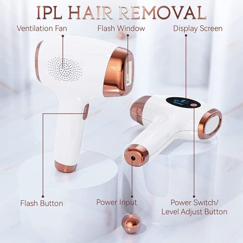 IPL Hair Removal, Laser Permanent Hair Removal for Women and Men, 999900 Flas...
