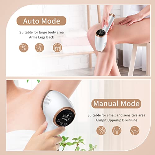 Laser Hair Removal for Women and Men with Sapphire Cooling, Newest Upgraded 9...