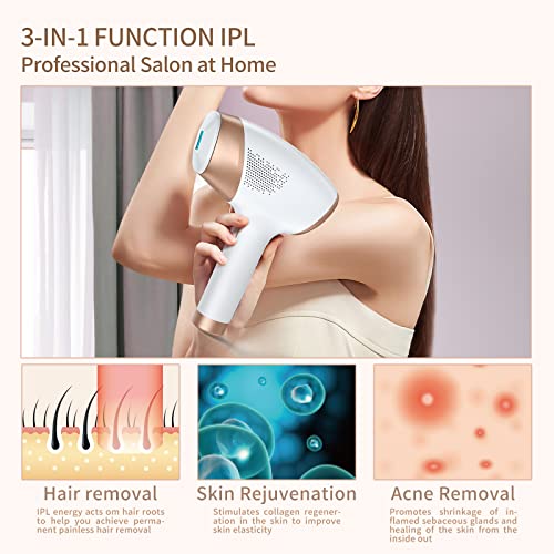 Laser Hair Removal for Women and Men with Sapphire Cooling, Newest Upgraded 9...