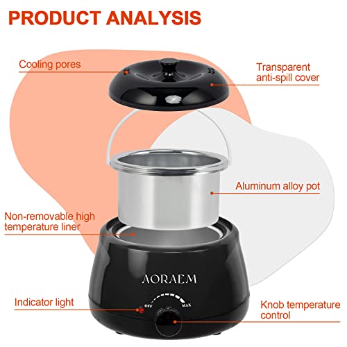 AORAEM Wax Warmer Wax Melting Pot for Hair Removal,Adjustable Temperature Wax...