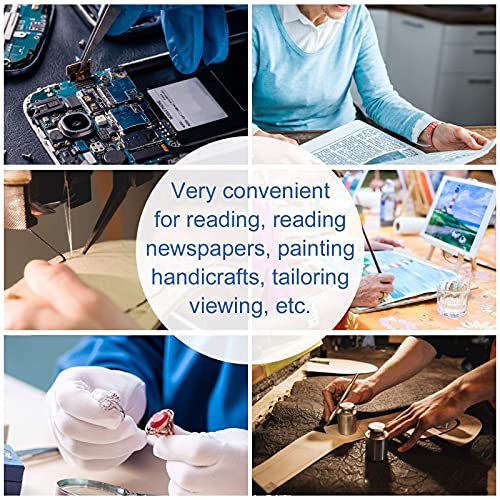 Q-COOL Magnifier Glasses w/ LED Light for Lash Extensions - 3 Lenses Magnifie...