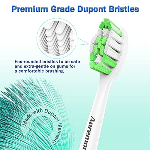 Aoremon Replacement Toothbrush Heads for Philips Sonicare DiamondClean, White...