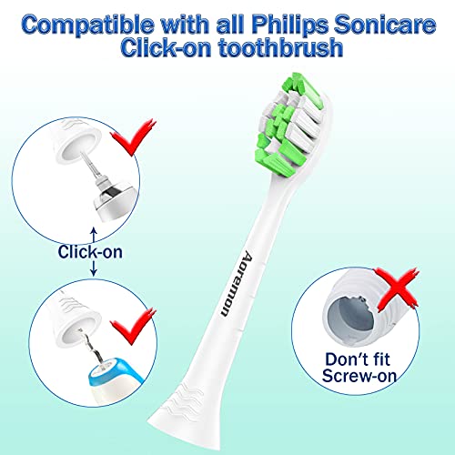 Aoremon Replacement Toothbrush Heads for Philips Sonicare DiamondClean, White...
