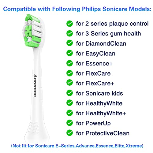 Aoremon Replacement Toothbrush Heads for Philips Sonicare DiamondClean, White...