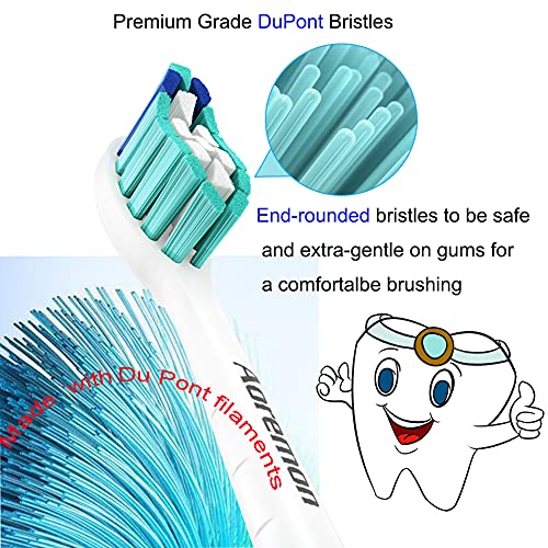 Aoremon Replacement Toothbrush Heads for Philips Sonicare HX9023/65, 10 Pack