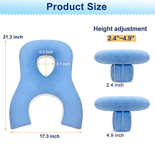 Face Down Pillow Post Eye Surgery Prone Pillow with Arm Hole for Sleeping Vit...