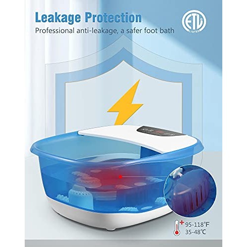 Foot Spa Bath Massager with Heat, Upraded Touchscreen Panel Easy to Adjustabl...