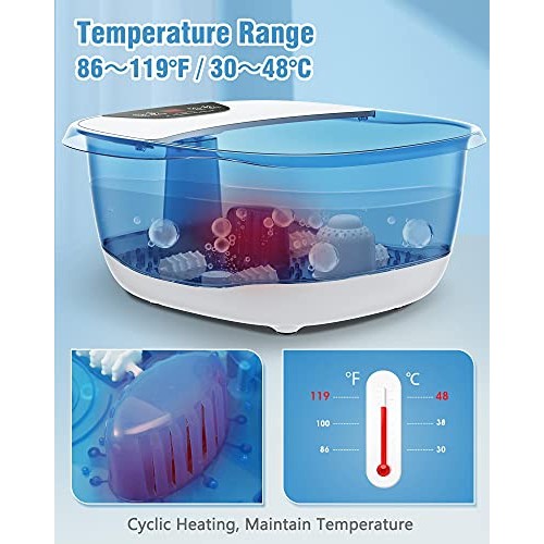Foot Spa Bath Massager with Heat, Upraded Touchscreen Panel Easy to Adjustabl...