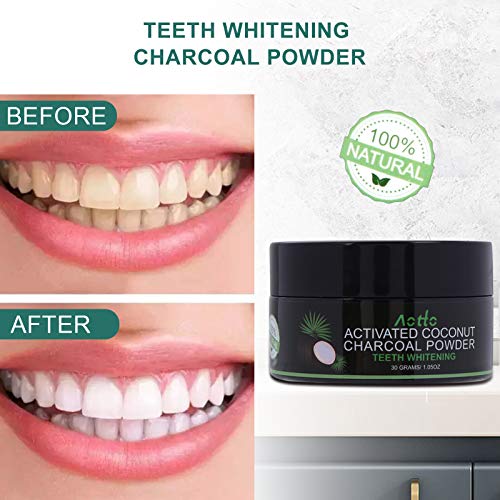 Aotto Activated Charcoal Teeth Whitening, Teeth Whitener Powder for Natural C...
