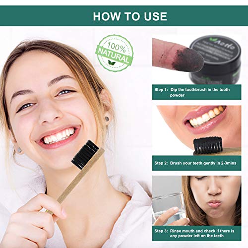 Aotto Activated Charcoal Teeth Whitening, Teeth Whitener Powder for Natural C...