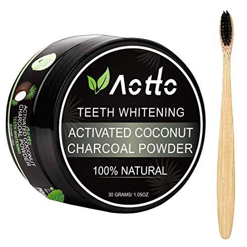 Aotto Activated Charcoal Teeth Whitening, Teeth Whitener Powder for Natural C...