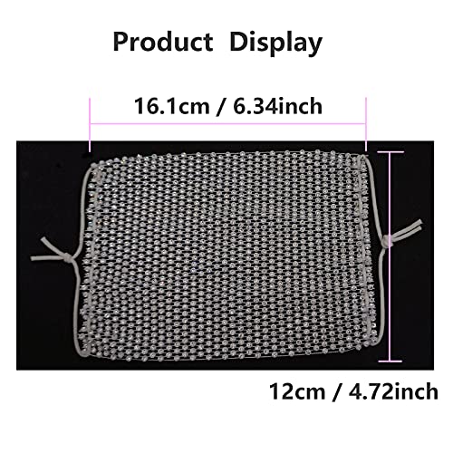 Apakfic Sparkly Rhinestone Mesh Face Mask Masquerade Mask Glitter Face Mask B...