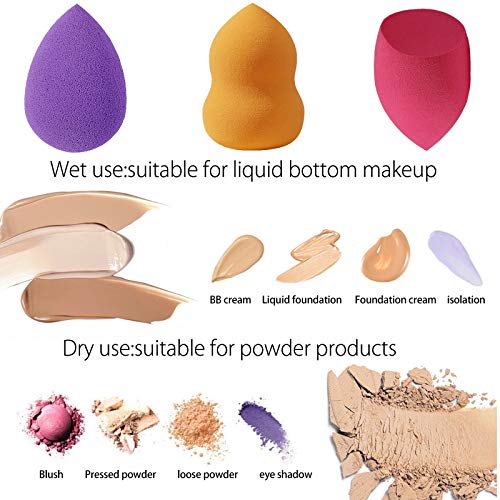 APCHYWELL Makeup Sponge Set with Holder, Latex Free Beauty Blender large size...