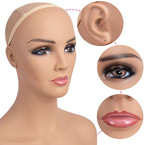 A1 Pacific Mannequin PVC Manikin Head Realistic Mannequin Head Bust Wig Head ...