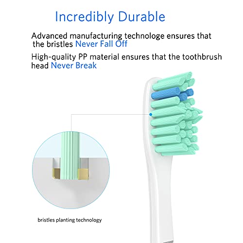 Replacement Toothbrush Heads Compatible with All Philips Sonicare Screw-on E-...