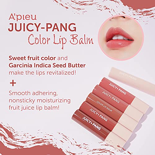 A'PIEU JUICY-PANG COLOR LIP BALM (PK02-GUAVA)- long-lasting, lightweight, Col...