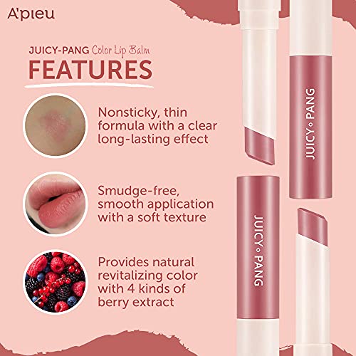 A'PIEU JUICY-PANG COLOR LIP BALM (PK02-GUAVA)- long-lasting, lightweight, Col...
