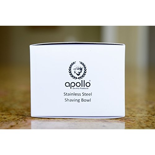Shaving Bowl By Apollo - Elegant Stainless Steel Shaving Mug with Lid for Sha...