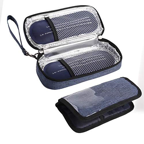 Apollo Walker Insulin Cooler Travel Case Diabetic Medication Cooler with 2 Ic...
