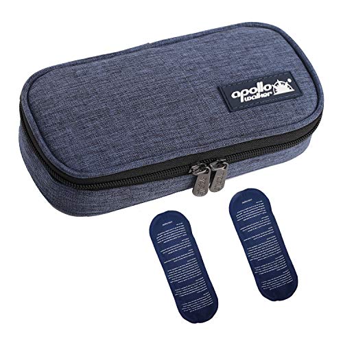 Apollo Walker Insulin Cooler Travel Case Diabetic Medication Cooler with 2 Ic...