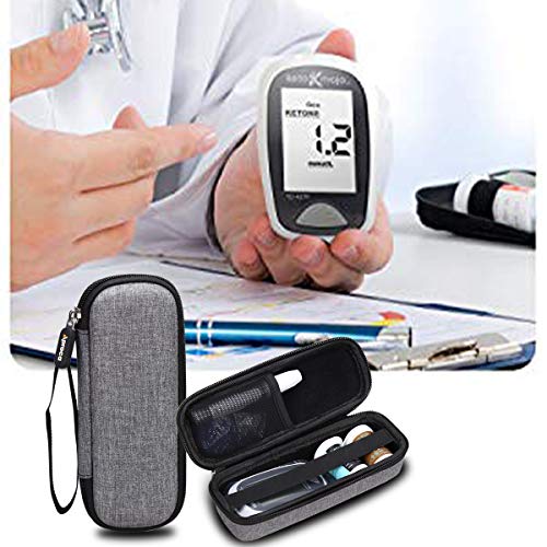 Aproca Hard Storage Travel Case, for Keto-Mojo Blood Ketone Test Strips Preci...