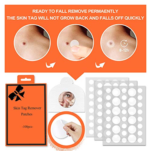 Skin Tag Remover Patches - (108 Pcs) Natural and Fast-Acting Skin Remover Pat...