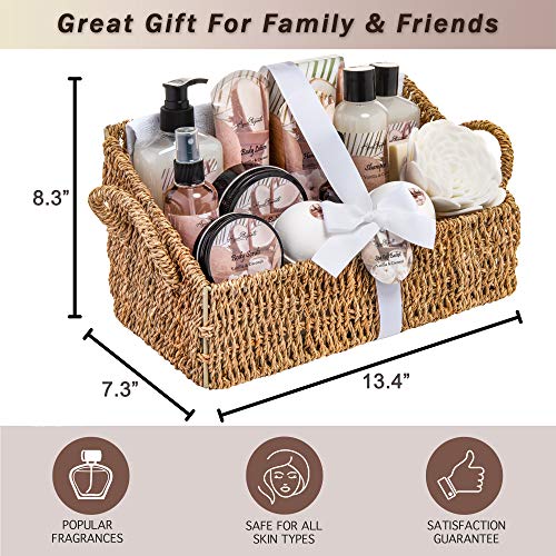 Bath Spa Gift Sets - Luxury Basket With Coconut & Vanilla - Spa Kit Includes ...