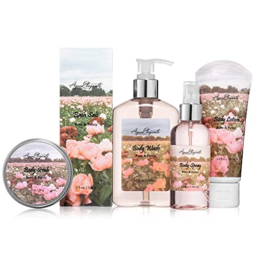 Spa Gift Baskets For Women - Luxury Bath Set With Rose Oil & Peony - Spa Kit ...