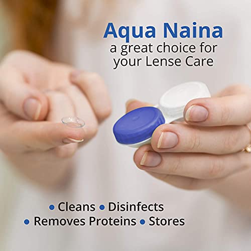Aqua Naina (2 Pack) 12 Fl Oz | Contact Lens Solution | Cleaning and Disinfect...