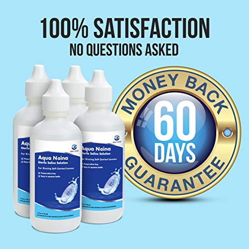 Aqua Naina - Preservative Free Sterile Saline Solution (4x 4Fl. Oz) - Unisol ...