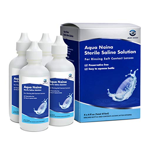 Aqua Naina - Preservative Free Sterile Saline Solution (4x 4Fl. Oz) - Unisol ...
